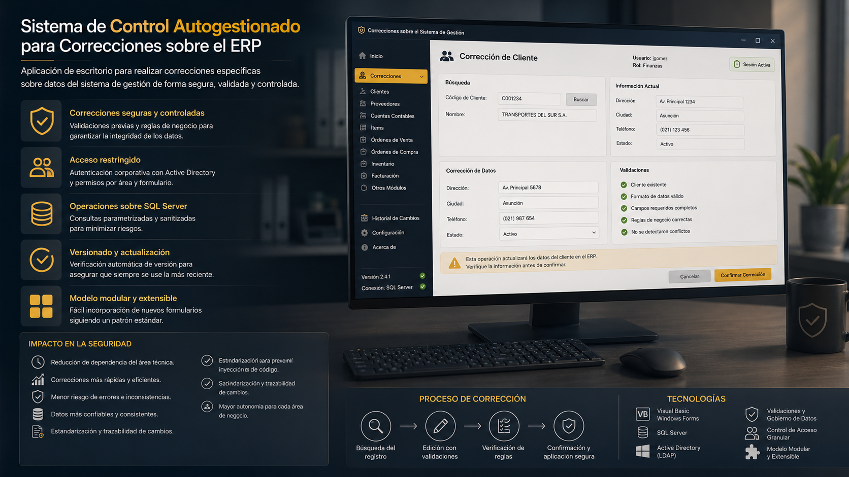 Interfaz de la aplicación